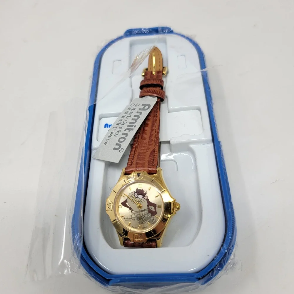 Vintage 1995 Armitron Looney Tunes Taz Watch & Snow Globe Gift Set 2200/242G NEW